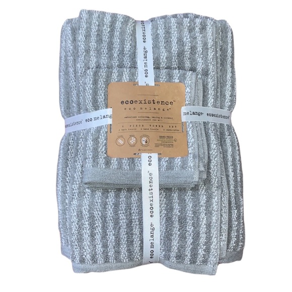 ecoexistence Bath Ecoexistence Eco Melange Cotton Towel Set 6piece